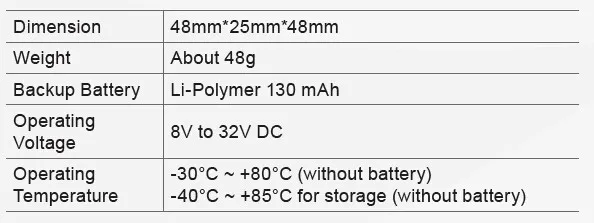General Specifications