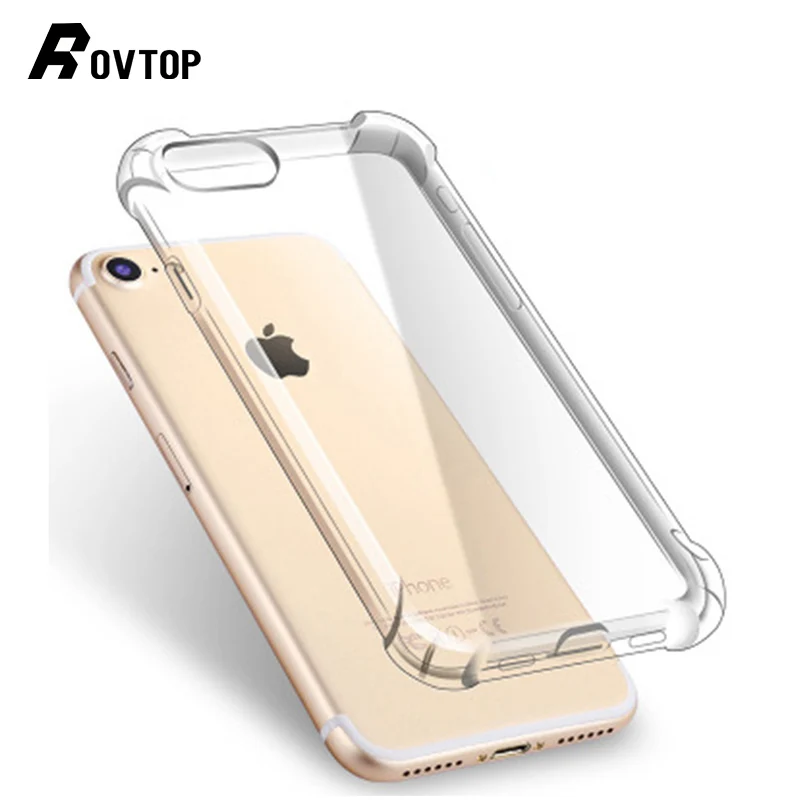 

Rovtop Phone Cases Cover for Iphone 6 6S 7 8 Plus X XS Case Covers Coque for Iphone 6 6s Plus Silicone Transparent