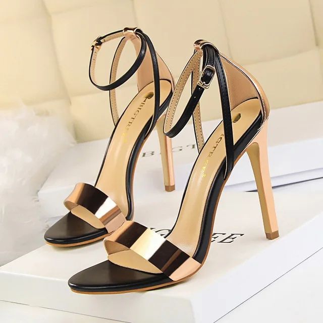 Туфли bigtree; пикантные женские туфли-лодочки; удобная женская обувь на высоком каблуке; летние женские босоножки на шпильке; Свадебная обувь с пряжкой; женские туфли на каблуке - Цвет: Champagne