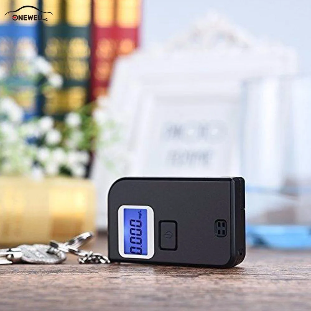 Onewell المحمولة شاشة lcd اختبار الكحول شرطة المفاتيح الكحول محلل Onewell المحمولة شاشة lcd اختبار الكحول شرطة المفاتيح الكحول محلل