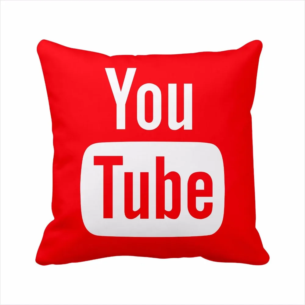Современный чехол для диванной подушки декоративный на Youtube красная квадратная