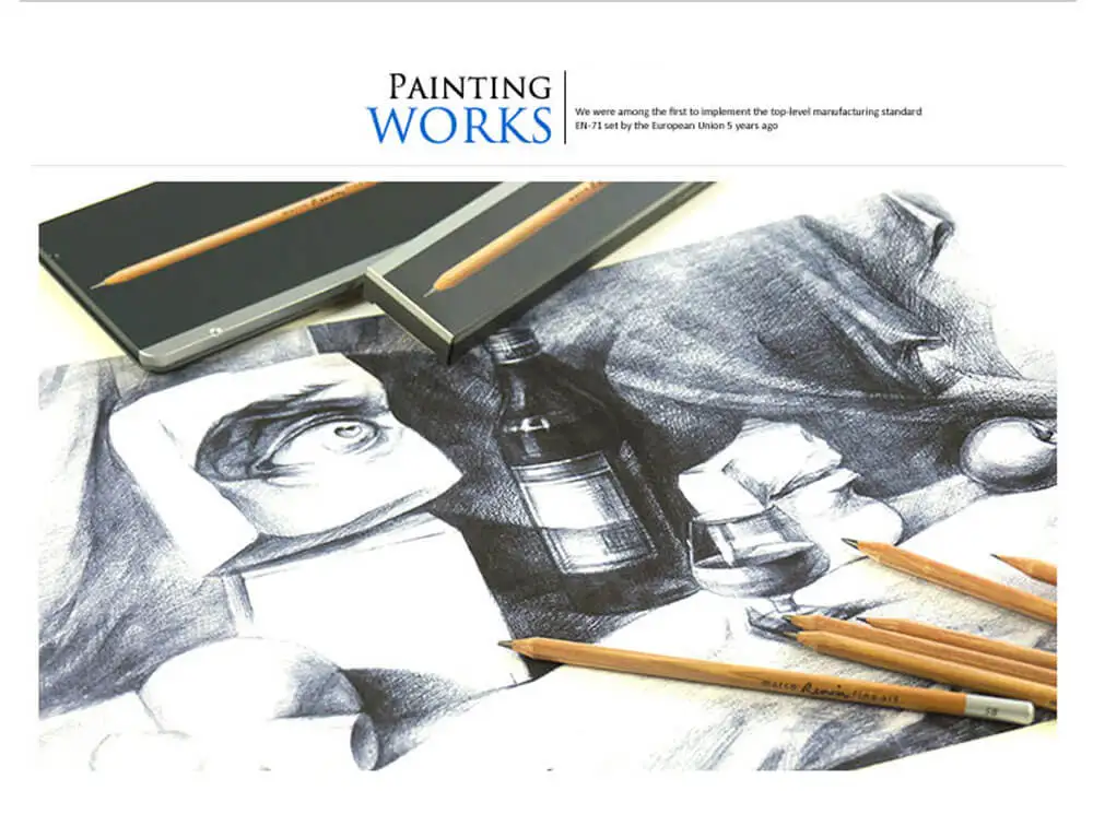 Марко Раффин 12 шт./олово 3H-9B профессиональные карандаши для набросков, черные деревянные карандаши для рисования, школьные принадлежности для студентов