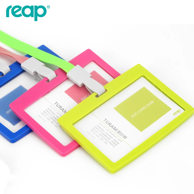 Candy Color Id Card Case Business Holder Employee Badge With Candy Color Id Card Case Business Holder Employee Badge With 7647 Lanyards Company Supplies Standard Size 86 54mm In Accessories From