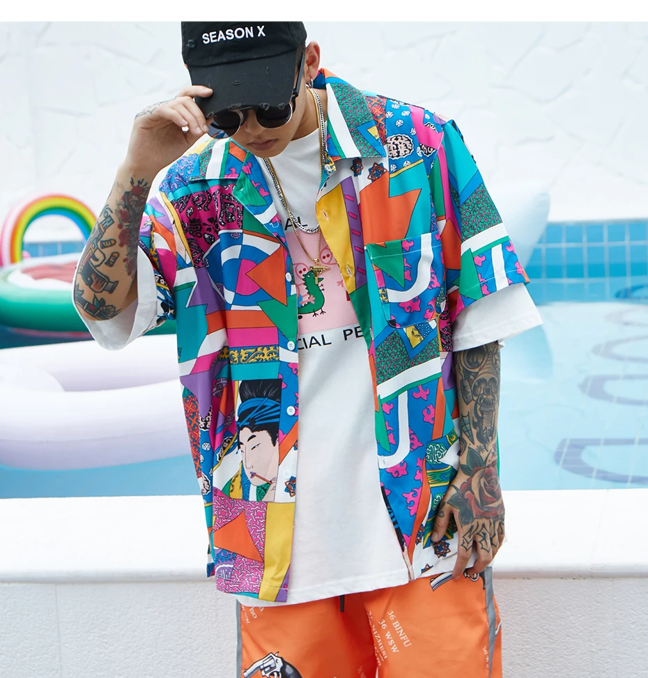 11 bybb's escuro verão havaiano camisa masculina