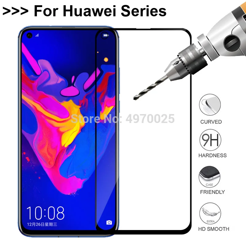 

Full Cover Tempered Glass For Huawei Honor 8A 8S 8C 8X 7C 7A Pro View 20 10i 10 P30 Lite Y6 Y7 2019 Screen Protector Glass Film