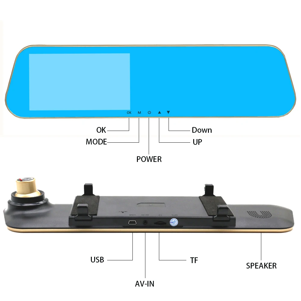 HGDO dashcam зеркало заднего вида с видеорегистратором и камера dvr full hd 1080p