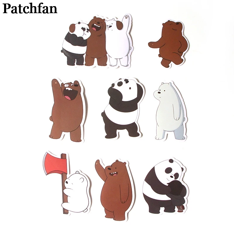 Patchfan 37 шт. Мы Голые Медведи мультфильм забавные наклейки для скрапбукинга DIY ноутбук скейтборд мотоцикл домашние декоративные значки A2015