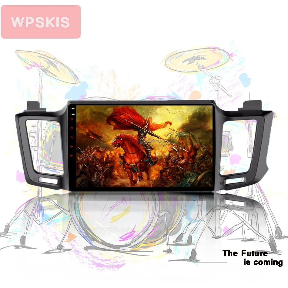 Perfect For Toyota RAV4 Rav 4 2013+ 2 din ips hd 1024*600 car gps navigation multimedia stereo pc music media unit octa core android 9.0 5