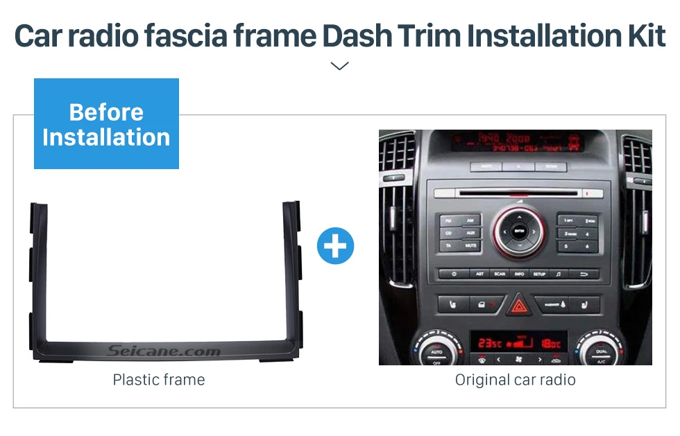 Seicane Двойной Дин Радио фасции DVD Gps декоративная рамка для 2010-2012 KIA CEED Dash Mount Surround Панель отделка комплект фитинг