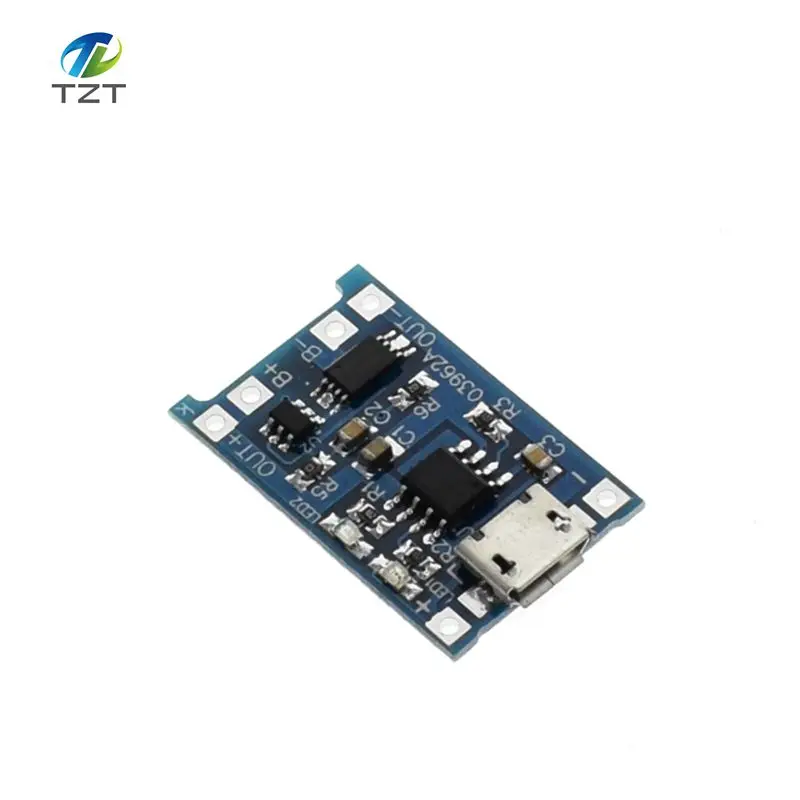 

5pcs Micro USB 5V 1A 18650 TP4056 Lithium Battery Charger Module Charging Board With Protection Dual Functions 1A Li-ion