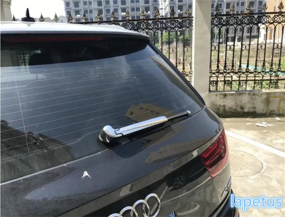 

Lapetus Behind Rear Window Wiper Frame Decoration Cover Trim Chrome Bright Style Fit For Audi Q7 2016 2017 2018 2019 ABS