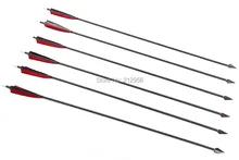 Longbowmaker 12PCS Tukey Feather Arrows For Longbow With Black Carbon Shaft C2RBM2