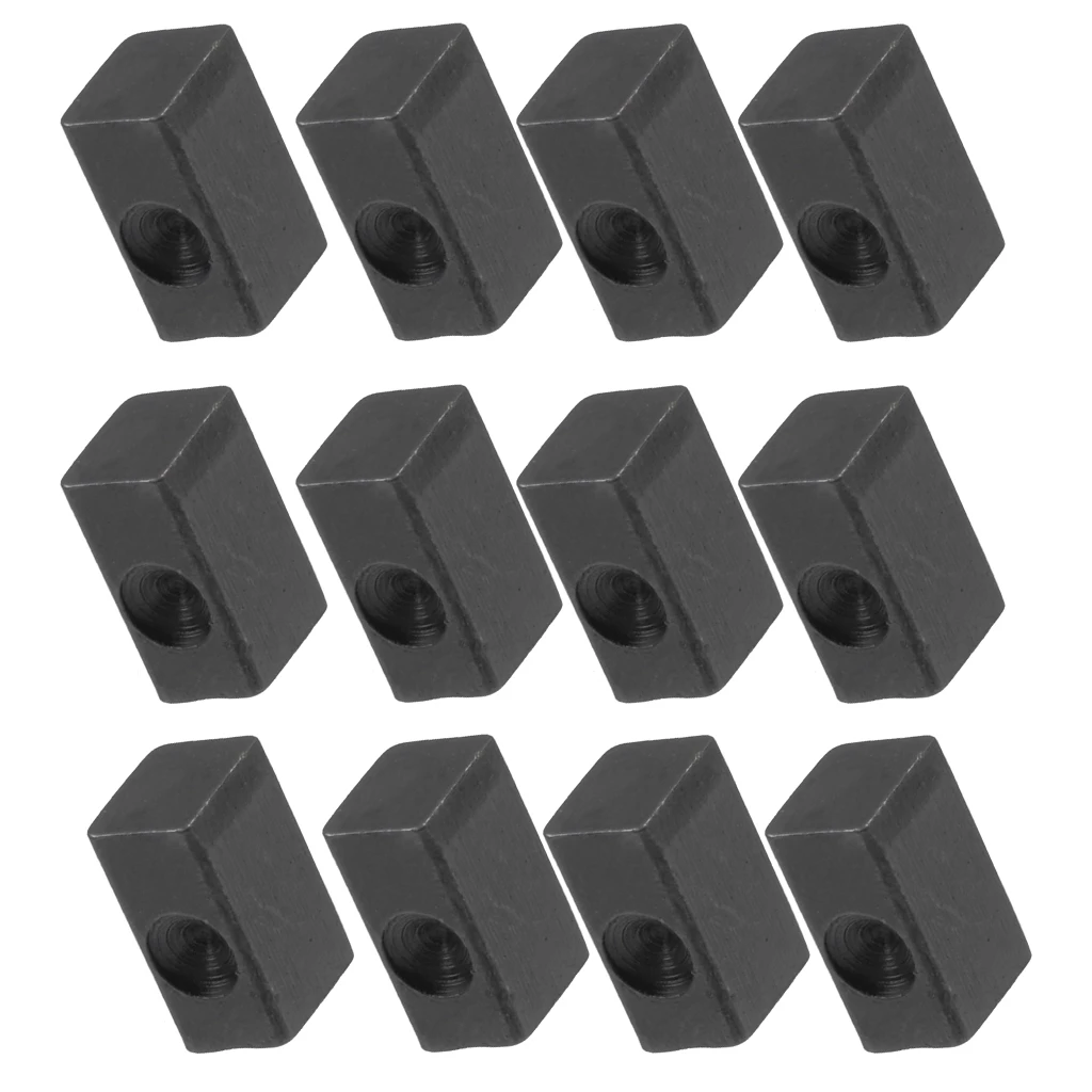 12Pcs 8x4x5mm Metal High Quality Electric Guitar String Iron Block For Tremolo Bridge Electric Guitar Replacement Parts Black