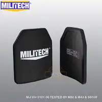 MILITECH 10 × 12 2 個アルミナ & PE NIJ 0101.06 レベル III + 防弾ライフルプレート Al2o3 NIJ 3 + スタンドアローン弾道 SAPI パネル