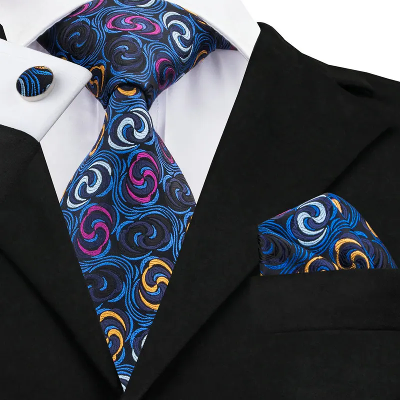 mens blue silk ties