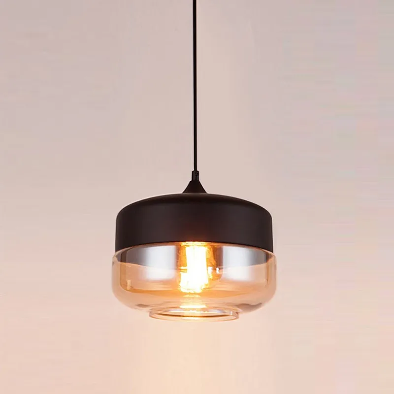 Кухонный стеклянный подвесной светильник, современный подвесной потолочный светильник, домашний винтажный промышленный подвесной светильник s, светильник для гостиной, светильники