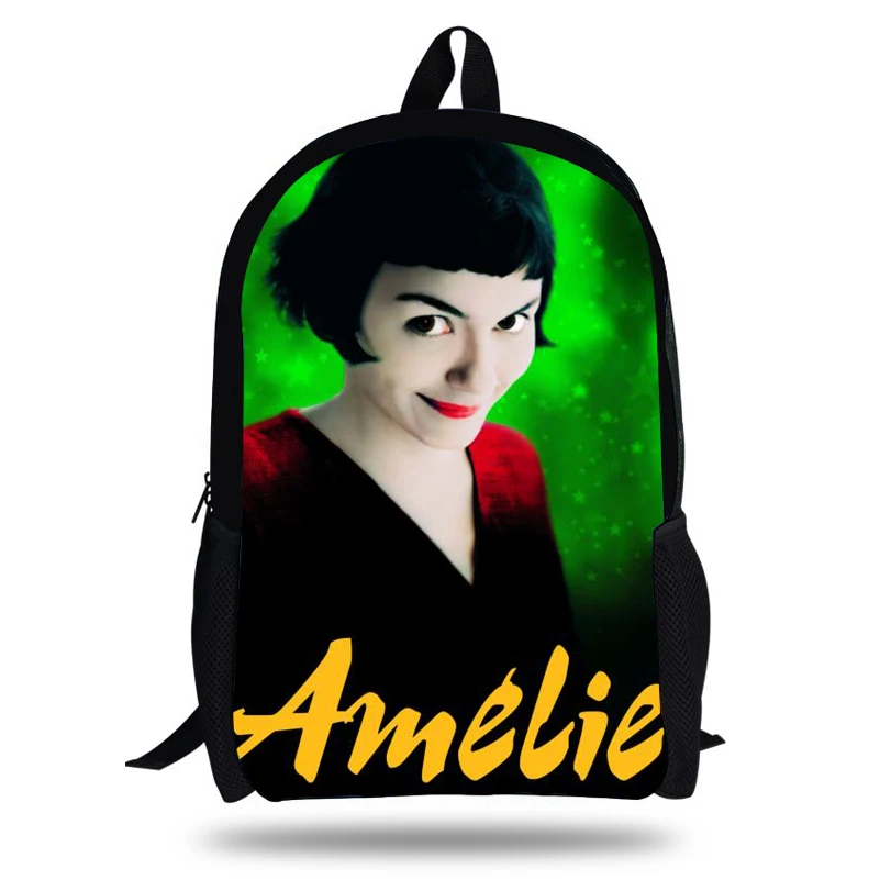 16 дюймовая модная школьная сумка Amelie с принтом из фильма для детей повседневные