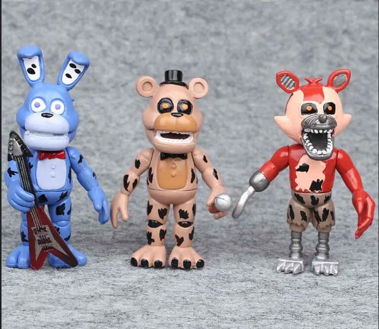 6 шт./лот FNAF 10 см в наличии Five Nights At Freddy's 4 Foxy Chica Bonnie Freddy фигурки Детские игрушки