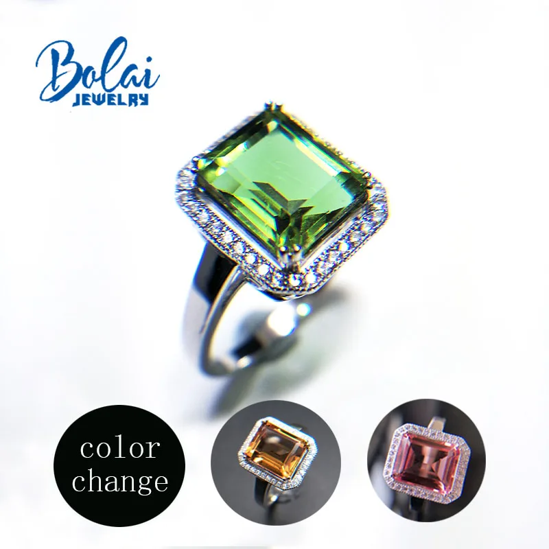 Bolaijewelry, изменение цвета, кольцо с драгоценным камнем из зултанита, серебро 925 пробы, кольцо diaspore, лучший подарок для женщин