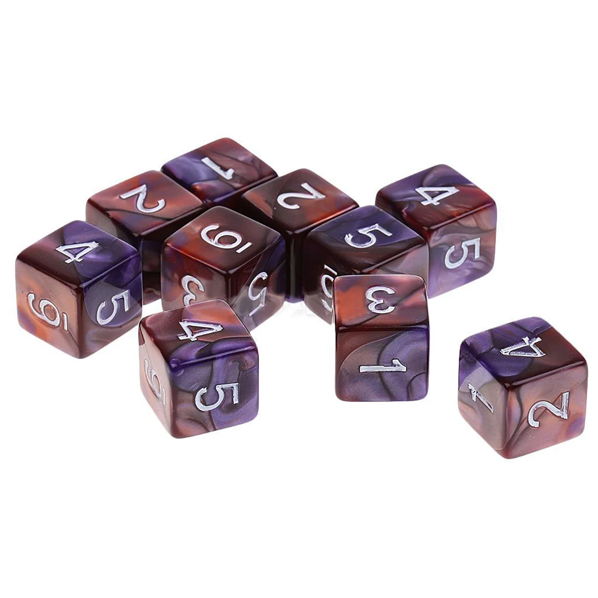 New D6 Sided Dice Set Polyhedral 6 Sides 10PCS Dice For Dungeons and Dragons MTG RPG Desktop Funny Games Outdoor Party Bar Tools