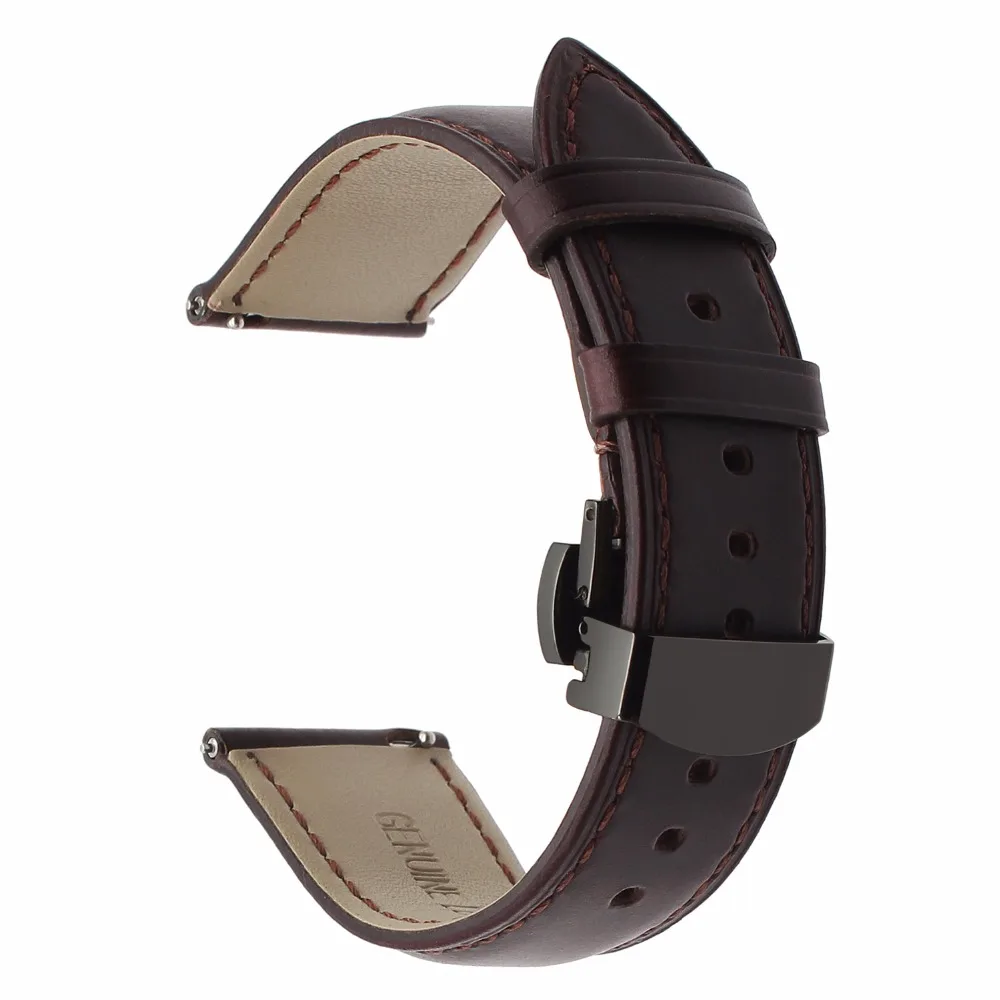 Ремешок итальянский из натуральной кожи для Amazfit 1 2 2S Xiaomi Huami Bip быстросъемный