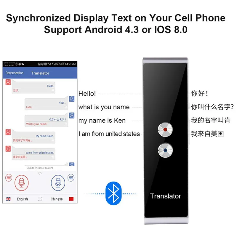Портативный интеллектуальный голосовой переводчик язык синхронного перевода 33 языка s для путешествий обучения шоппинг-митинг