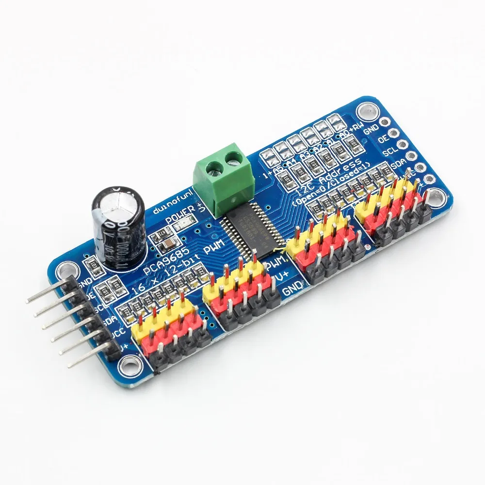 16-канальный видеорегистратор 12-битная ШИМ/Servo Driver-I2C интерфейс PCA9685 модуль Raspberry pi щит модуль servo Щит