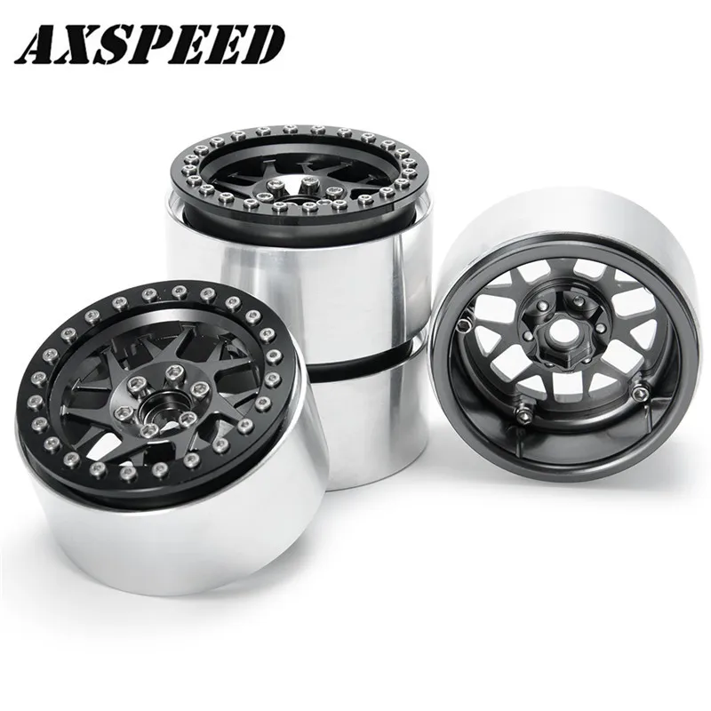 

#7 Alloy Beadlock 2.2inch Wheel Rims Hub Wheel Rim for 1/10 RC Car Wraith D90 90034 90035 Parts