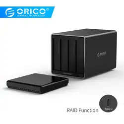 ORICO 4 Bay Тип-C SATA3.0 жесткий диск док с Raid Поддержка 40 ТБ хранения 5 Гбит UASP с 12 V адаптер Корпус HDD бесплатный инструмент