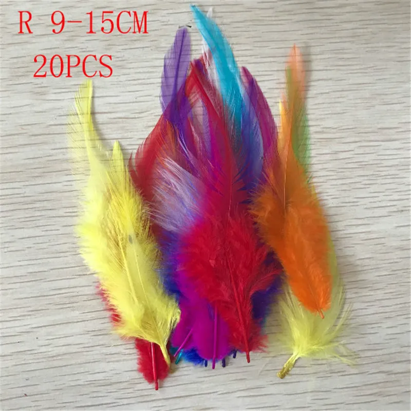 27 разные стили, цветные перья, сделай сам, для детского сада, ручной работы, перья из Индии; для головного убора, перо индейки, художественные материалы - Цвет: R