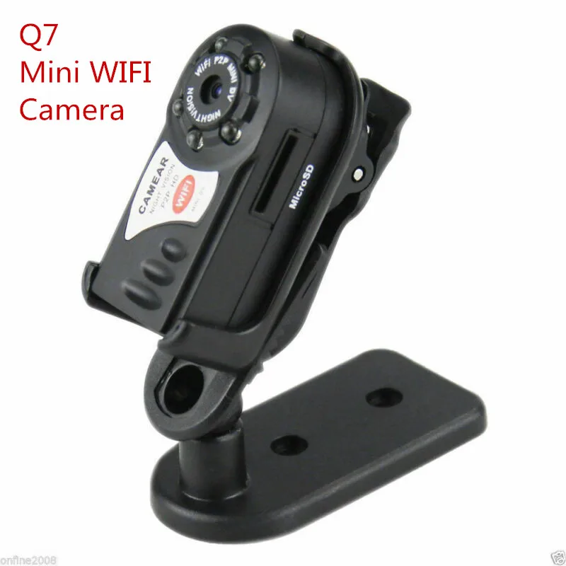 Q7 беспроводная wifi камера Мини P2P DV видеорегистратор DVR ИК ночного видения +