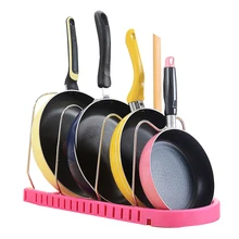 Multi-functional Multilayer Pot Stand Plate Holder Adjustable Rack Pan Cover Lid Shelves Kitchen Storage Tools