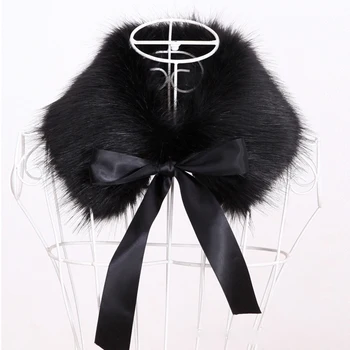 

CoolCheer Hot Selling Faux Fur Scarf Women New Autumn Winter Warm Scarves Ladies 55cm Faux Fox Fur Collar Wrap Scarves
