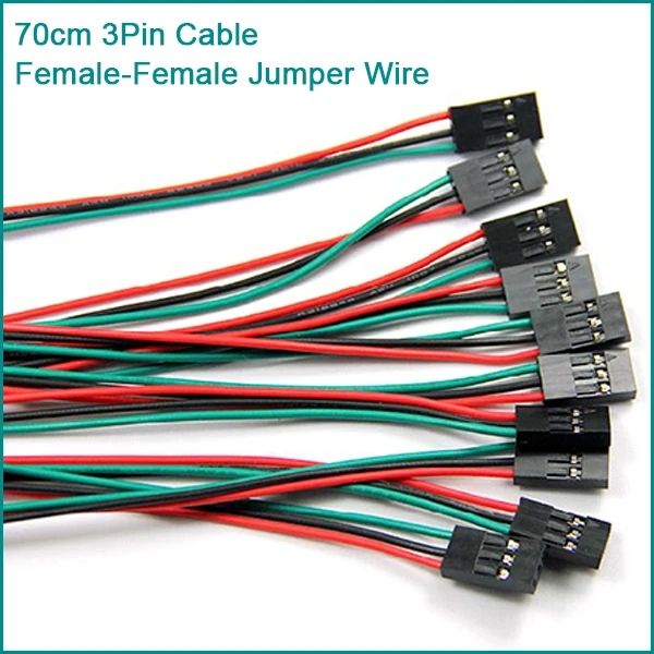 1PC 70cm 3Pin Cable set Female Female Jumper Wire for font b Arduino b font 3D