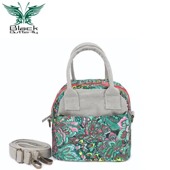 

Daypack Time-limited Top Shoulder Bags Baguette Soft Denim New Printing Bag Satchel 2019 Female Folk Style Xiekua Package Small