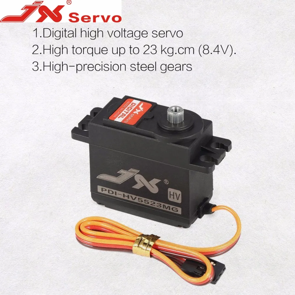 

JX Servo PDI-HV5523MG 23KG 8.4V 0.16 sec Metal Gear Standard Servo for 1:8 1:10 RC car robot airplane PDI-6225MG-300 HV upgrade