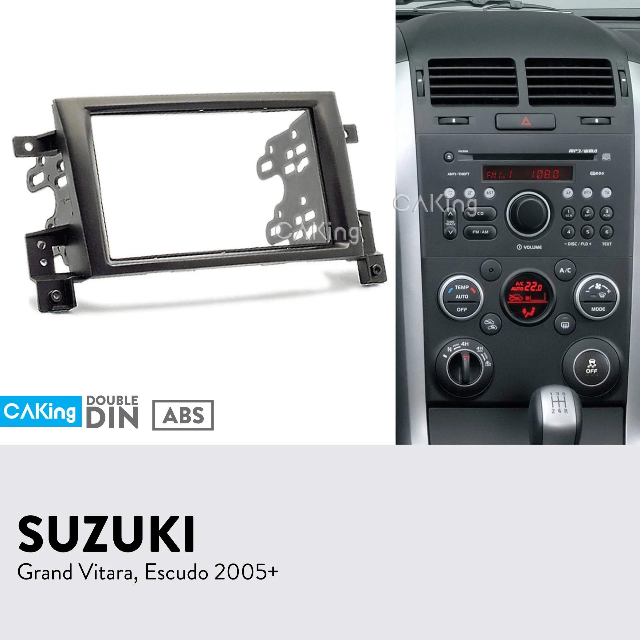 

Car Fascia Radio Panel for SUZUKI Grand Vitara, Escudo 2005+ Dash Fitting Kit Install Facia Plate Adapter Cover Console Cover