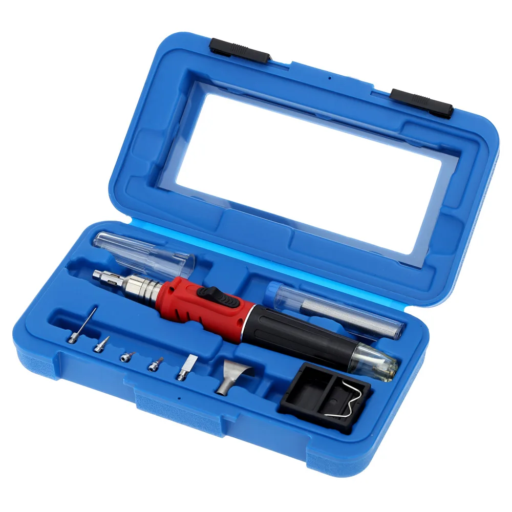 

HS-1115K Professional 10 in 1 Soldering Iron Set Butane Gas Soldering Iron 26ml solder tools Welding Kit Torch Welding Equipment