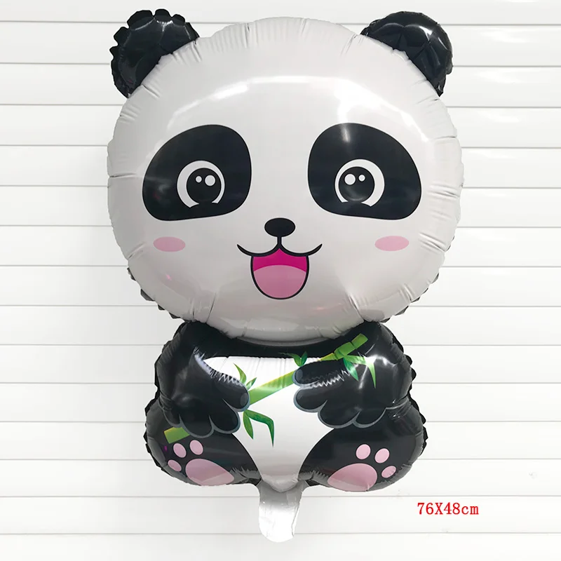 1 pieza 76 X unids 48 cm globos de papel de Panda de dibujos animados Tesoro Nacional de China decoración de fiesta de Cumpleaños feliz globos de helio para niños