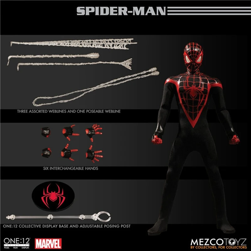 

Mezco Marvel Avengers Spiderman Action Figure 1:12 Collective Toys Collection Model 6" 16cm