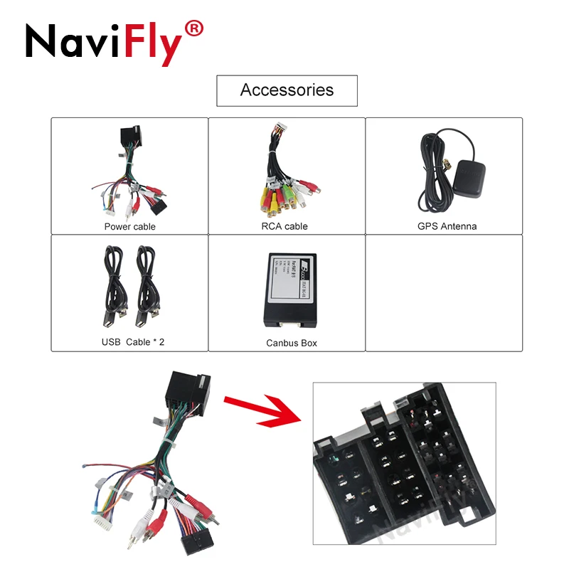 Cheap Navifly Android 8.1 Car Multimedia Player Radio navigation For Fiat/Bravo GPS DVD Stereo BT 2DIN MAP MIC USB FM with WIFI CANBUS 5