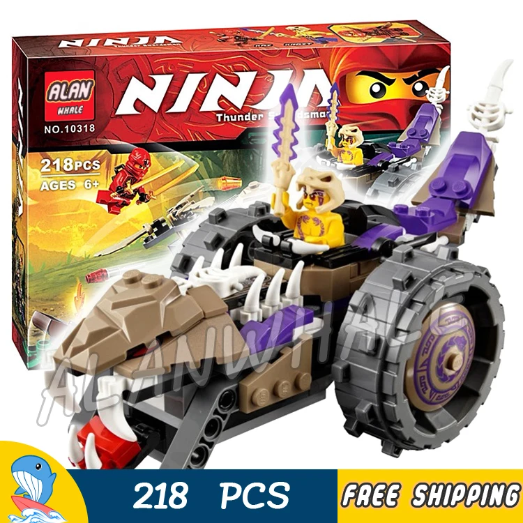

219pcs Ninja Anacondrai Crusher Kai's fire wall Jouet 10318 Educational Building Blocks Assemble Toy Compatible With LegoING