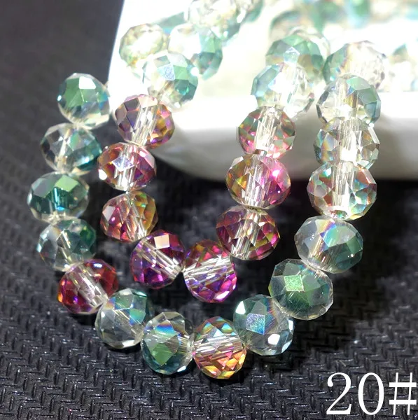 

Wholesale 100pcs Rondelle Faceted GREEN ROSE Crystal Glass loose Spacer Beads 6x4mm