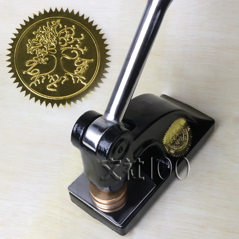 

Desktop convex concave steel seal Pattern LOGO Embossing Emperson in chargeing