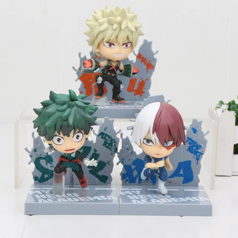 

Anime My Hero Academia Midoriya Izuku Bakugou Katsuki Boku Todoroki Shoto Figure PVC Model Toys
