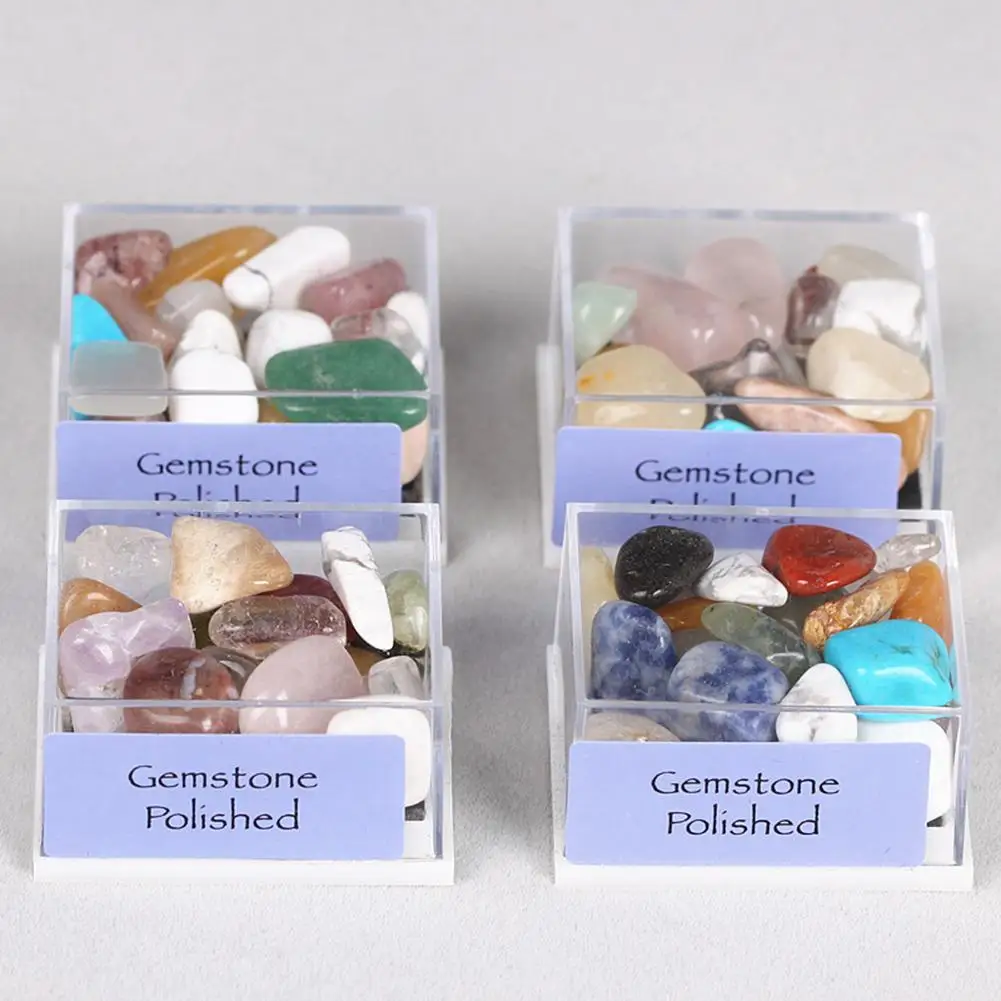 

1 Box Mixed Natural Ore Rough Stone Craft Raw Quartz Charm Mineral Rocks Collection