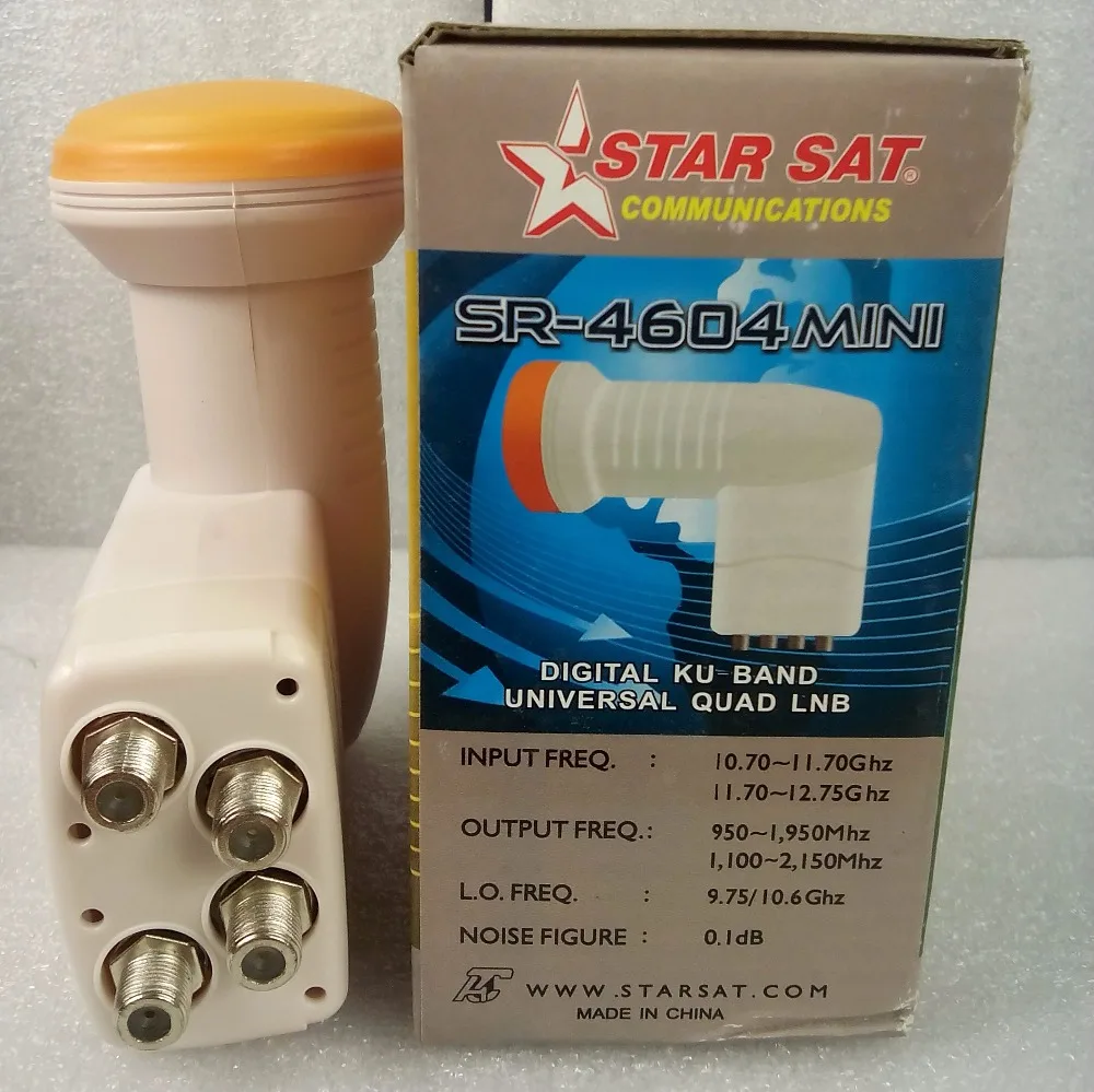 STARSAT QUAD LNB SR 4604 Universal Ku band MPEG4 MPEG2 1080P FULL HD|ku band|quad lnbuniversal lnb ku |