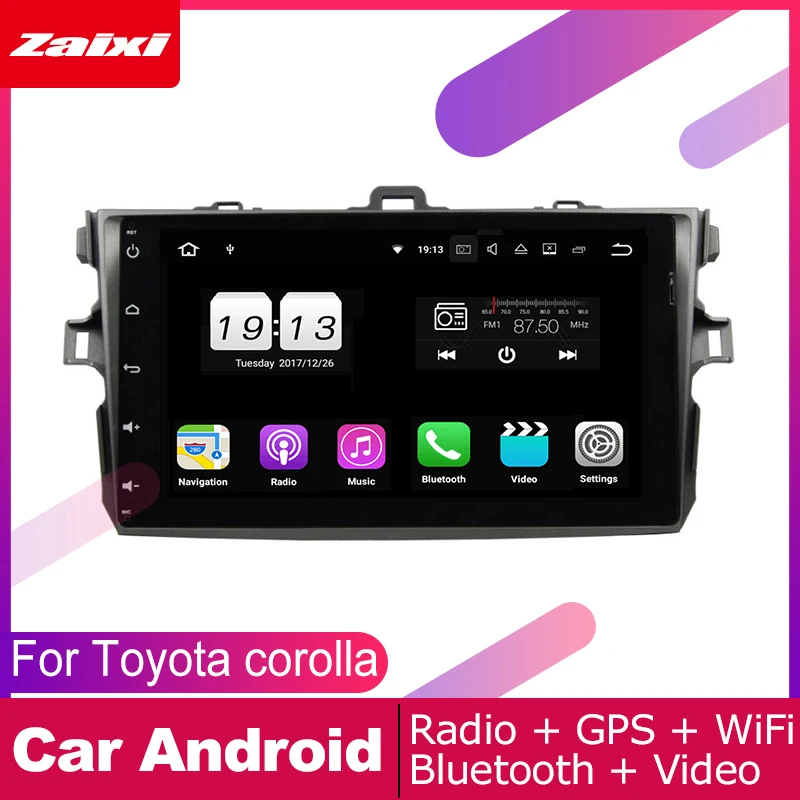 

ZaiXi android car gps multimedia player For Toyota Corolla 2006~2011 car dvd navigation radio video audio player Navi Map