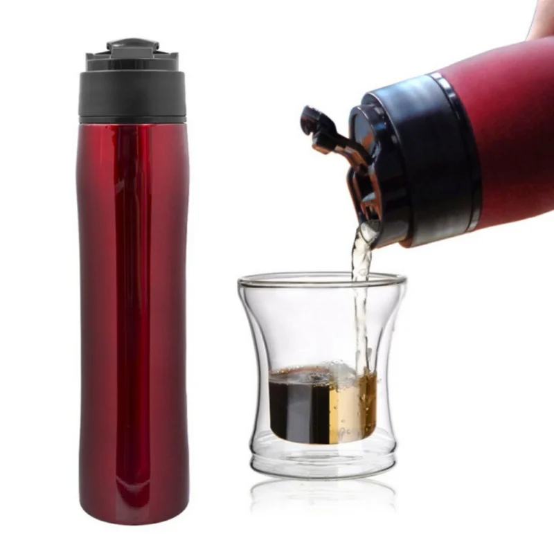 350ml Press Coffee Pot Thermo Teapot Vacuum Tumbler Thermos Coffee Mug