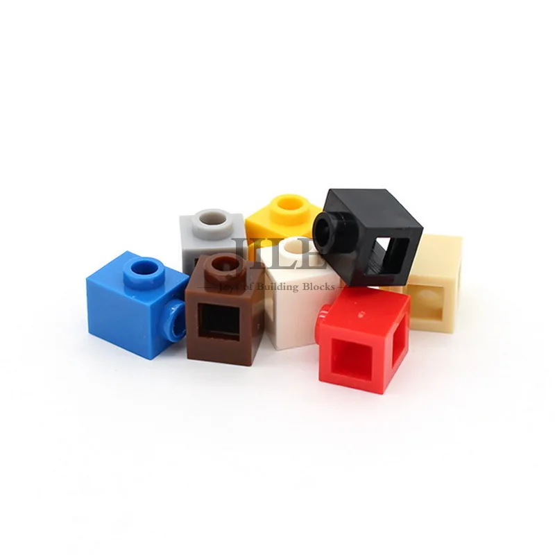Modified 1 x 1 w Studs 2 Sides Opposite 47905 BLK LEGO Parts~6 Brick
